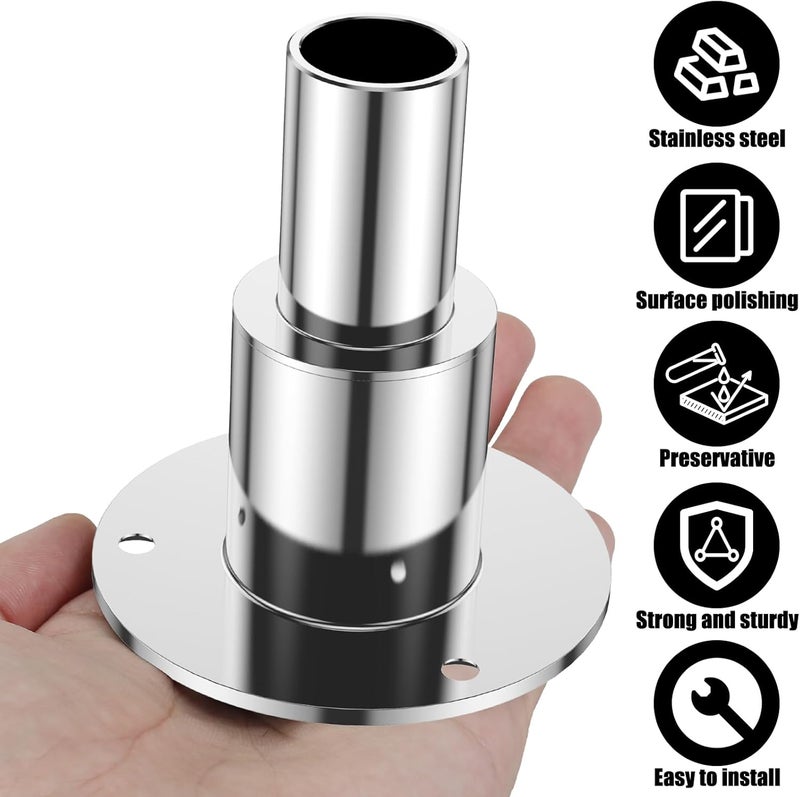 KNFFSAAJL Stainless Steel 316 Straight Thru Hull Exhaust Skin Diesel Heater Exhaust Pipe Thru Wall Fitting 24mm Tube Pipe Socket Hardware Through Hull Exhaust for Boats Car Truck Diesel Parking Heaters - Image 5